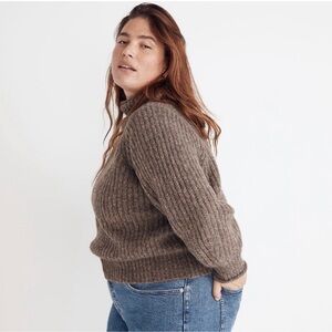 NWT! Madewell 2X Plus Loretto Mockneck Pullover Sweater Heather Otter was $98